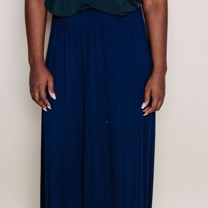 Navy Mesa Maxi